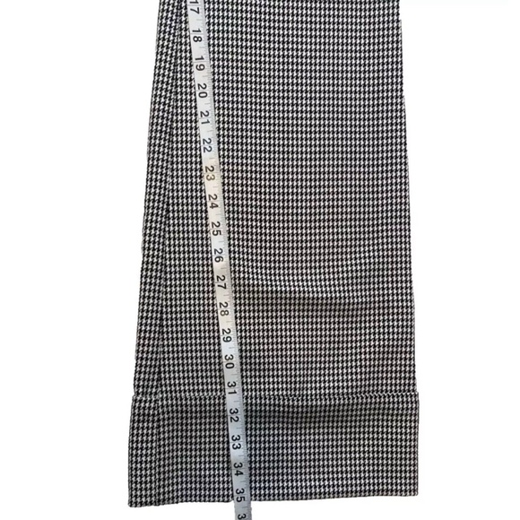 Maeve by Anthropologie Houndstooth Wide-Leg Pants Black & White Size 4 Tall - Picture 2 of 16